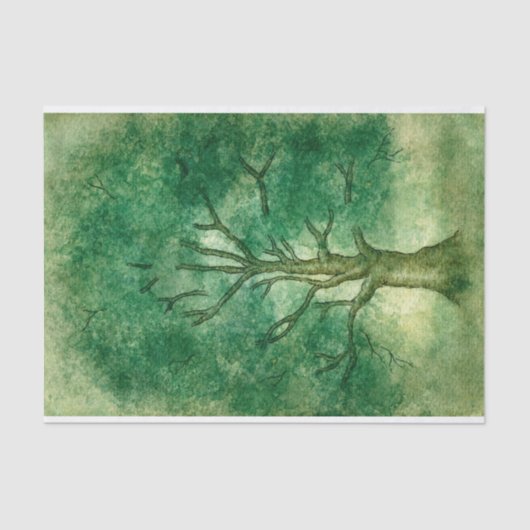 Waterverf- en inkt-eiken tissuepapier (Voorkant)