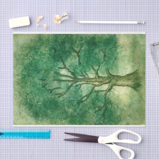 Waterverf- en inkt-eiken tissuepapier (Craft)