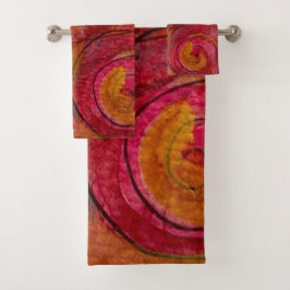 Waterverf En Inkt Mooie Patroon Kunst Abstract Bad Handdoek