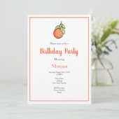 Waterverf en Inkt Oranje en Patroon Kaart (Staand voorkant)