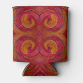 Waterverf en inkt Patroonkunst Abstract Blikjeskoeler (Voorkant)