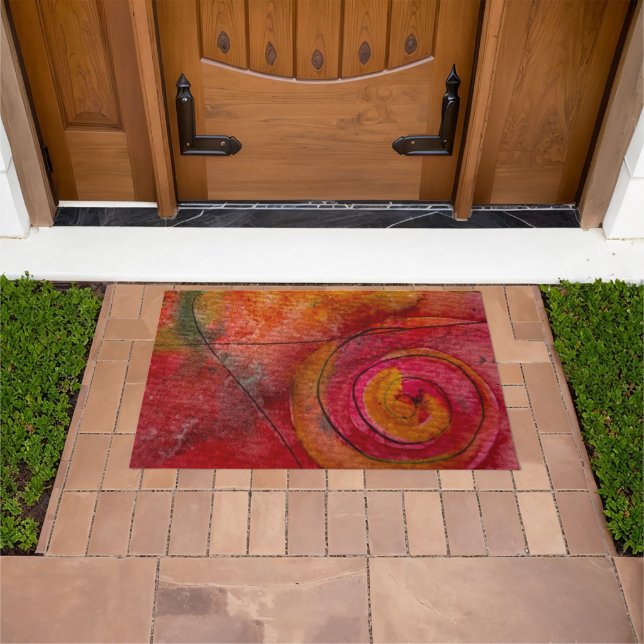 Waterverf en inkt  Patroonkunst Abstract Deurmat (Buiten)