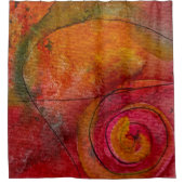 Waterverf en inkt  Patroonkunst Abstract Douchegordijn (Voorkant)