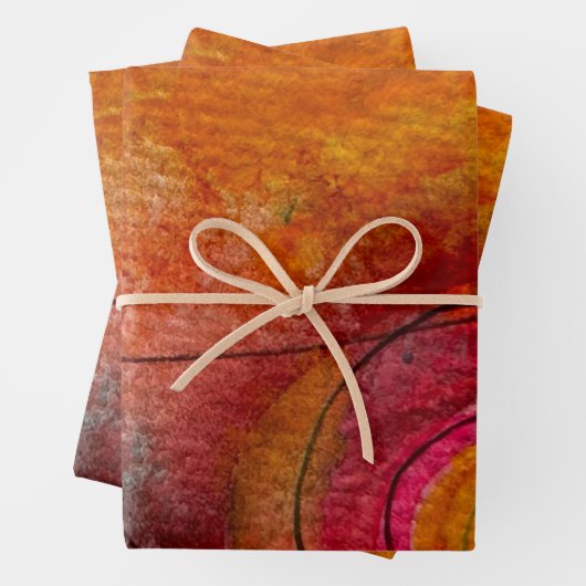 Waterverf en inkt Patroonkunst Abstract Inpakpapier Vel (In situ)