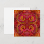 Waterverf en inkt  Patroonkunst Abstract Notitiekaartje (Voorkant / Achterkant)