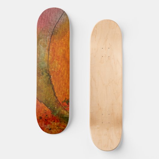 Waterverf en inkt  Patroonkunst Abstract Persoonlijk Skateboard (Voorkant)