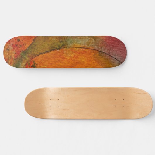 Waterverf en inkt Patroonkunst Abstract Persoonlijk Skateboard (Horizontaal)