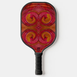 Waterverf en inkt  Patroonkunst Abstract Pickleball Paddle