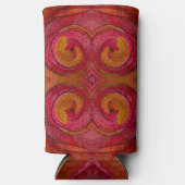 Waterverf en inkt  Patroonkunst Abstract Seltzer Blikjeskoeler (Voorkant)