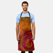 Waterverf en inkt Pretty patroon kunst abstract Schort (Gedragen)