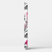 Waterverf en inktafbeelding van rode bloem met Case-Mate iPhone case (Achterkant / Links)