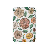 Waterverf- en inktbloemen -  palet badmat (Voorkant Verticaal)