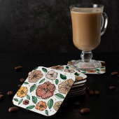 Waterverf- en inktbloemen -  palet kartonnen onderzetters