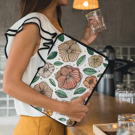 Waterverf- en inktbloemen -  palet laptop sleeve