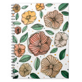 Waterverf- en inktbloemen - palet notitieboek (Voorkant)