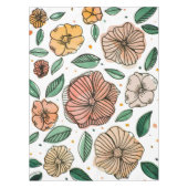 Waterverf- en inktbloemen -  palet tafelkleed (Voorkant)