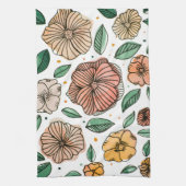 Waterverf- en inktbloemen -  palet theedoek (Verticaal)