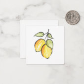 Waterverf- en inktlemmetjes notitiekaartje (Voorkant / Achterkant in situ)