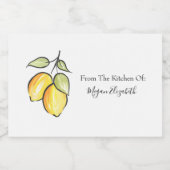 Waterverf- en inktlemmetjes voedselcontainer etiket (Enkel label)