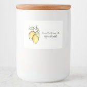 Waterverf- en inktlemmetjes voedselcontainer etiket (Voorkant)