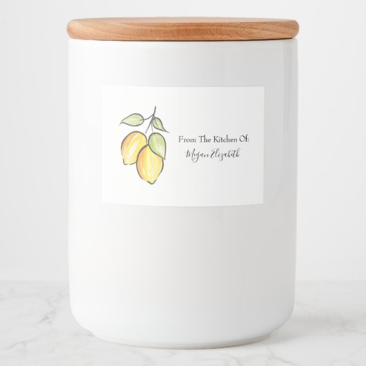 Waterverf- en inktlemmetjes voedselcontainer etiket (Voorkant)