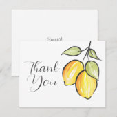 Waterverf- en inktpatronen Hartelijk dank Bedankkaart (Voorkant / Achterkant)