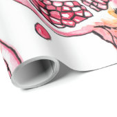 Waterverf- en inktpatroon in poedervorm cadeaupapier (Rol Hoek)