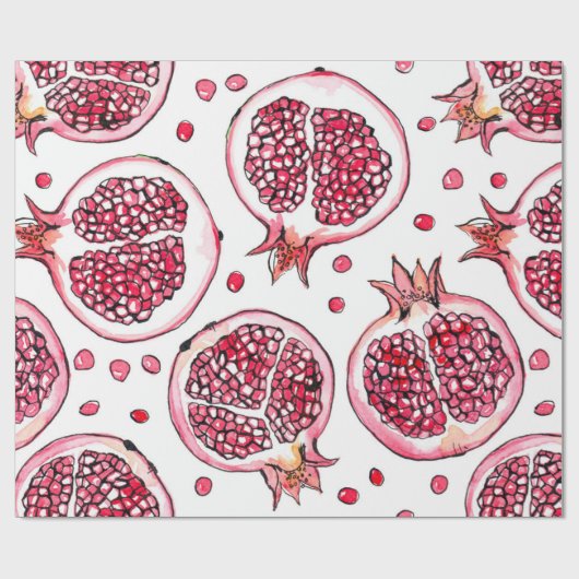 Waterverf- en inktpatroon in poedervorm cadeaupapier (Vlak)