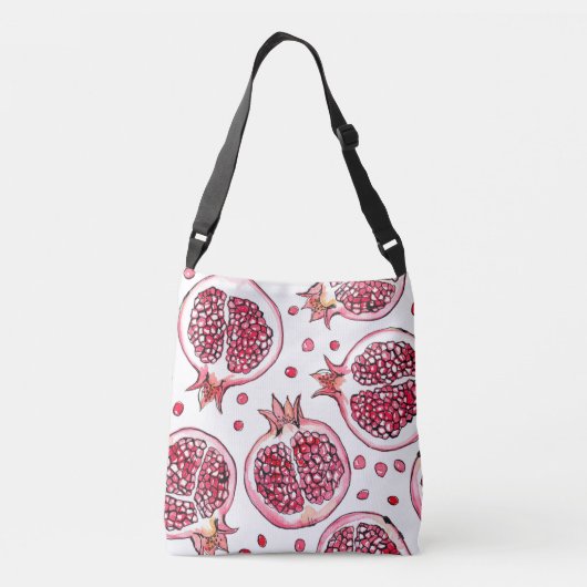 Waterverf- en inktpatroon in poedervorm crossbody tas (Achterkant)