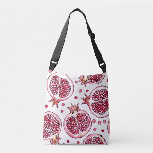 Waterverf- en inktpatroon in poedervorm crossbody tas (Voorkant)