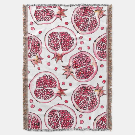 Waterverf- en inktpatroon in poedervorm deken (Voorkant Verticaal)