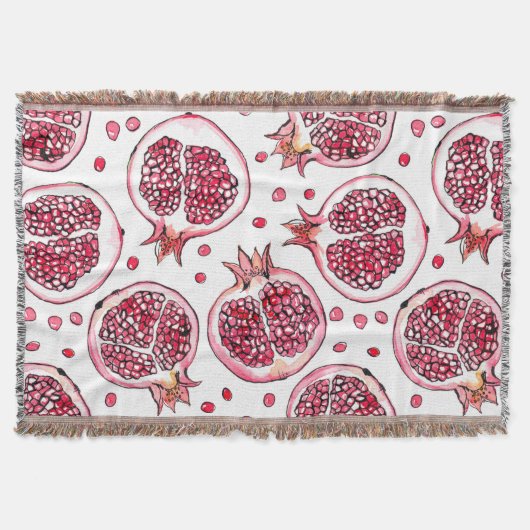 Waterverf- en inktpatroon in poedervorm deken (Voorkant)