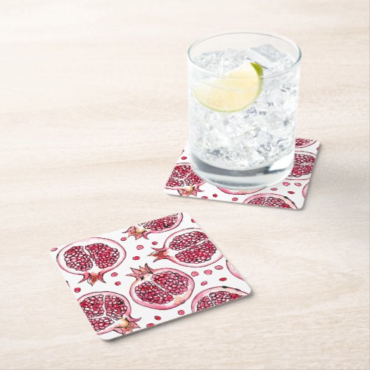 Waterverf- en inktpatroon in poedervorm kartonnen onderzetters (Insitu)