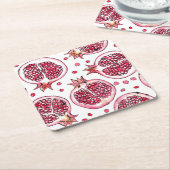 Waterverf- en inktpatroon in poedervorm kartonnen onderzetters (Schuin)