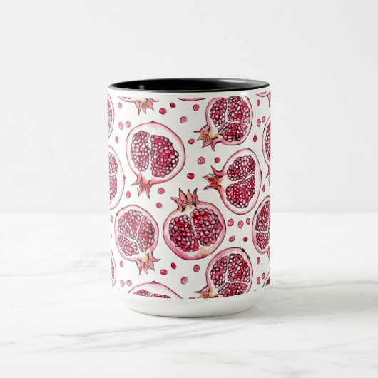 Waterverf- en inktpatroon in poedervorm mok (Midden)