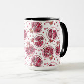 Waterverf- en inktpatroon in poedervorm mok (Voorkant rechts)