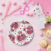 Waterverf- en inktpatroon in poedervorm papieren bordje (Feest)