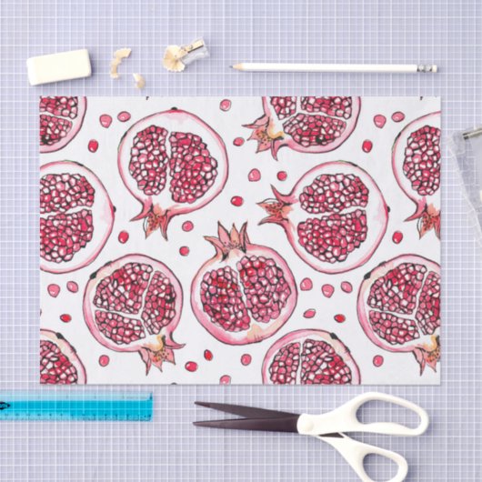 Waterverf- en inktpatroon in poedervorm tissuepapier (Craft)