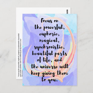 Waterverf en kalligrafie Wet van de attractie Quot Briefkaart