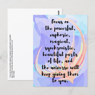 Waterverf en kalligrafie Wet van de attractie Quot Briefkaart