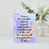 Waterverf en kalligrafie Wet van de attractie Quot Briefkaart (Staand voorkant)