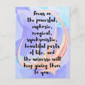 Waterverf en kalligrafie Wet van de attractie Quot Briefkaart (Voorkant)