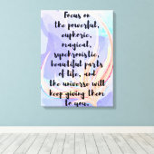 Waterverf en kalligrafie Wet van de attractie Quot Canvas Afdruk (Insitu (Houten vloer))