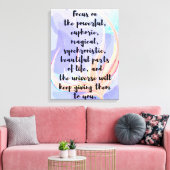 Waterverf en kalligrafie Wet van de attractie Quot Canvas Afdruk (Insitu (Woonkamer))