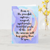 Waterverf en kalligrafie Wet van de attractie Quot Kaart (Gele Bloem)