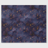 Waterverf en koper Patina Damask Pattern Cadeaupapier (Vlak)