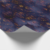 Waterverf en koper Patina Damask Pattern Cadeaupapier (Hoek)