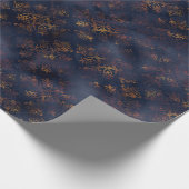 Waterverf en koper Patina Damask Pattern Cadeaupapier (Hoek)