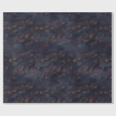 Waterverf en koper Patina Damask Pattern Cadeaupapier (Vlak)
