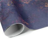 Waterverf- en koperdamaspatroon cadeaupapier (Rol Hoek)